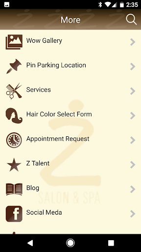 Z Salon & Spa Screen 2