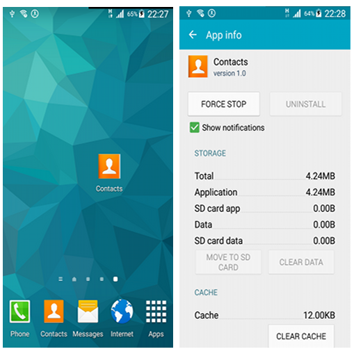 Contacts Shortcut Header - AppWisp.com