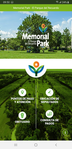 Android application Memorial Park screenshort