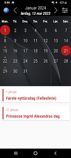 Norge Kalenderen 2024 Screen 3