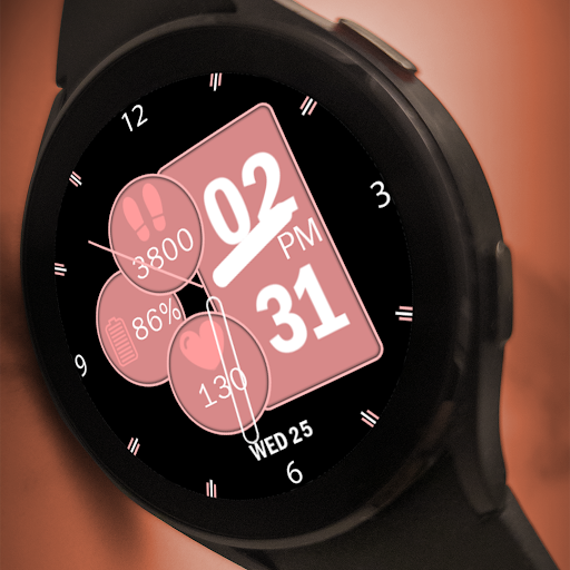 Rose Gold Hybrid Watch Face Screen 3