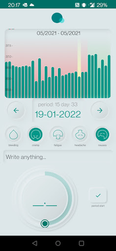 DOT. offline ovulation tracker Screen 2
