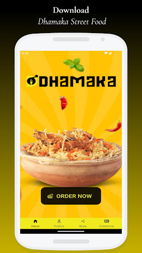 Android application Dhamaka Street Food screenshort