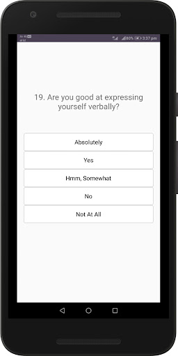 Chakra Personality Test Screen 2