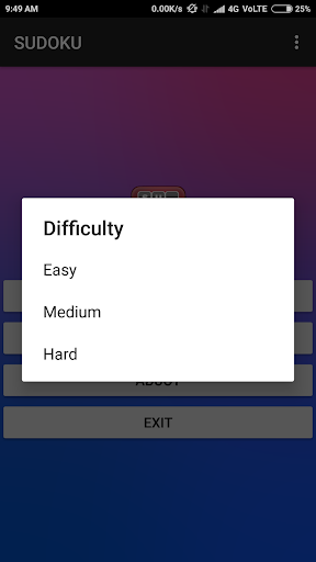 SUDOKU Screen 3