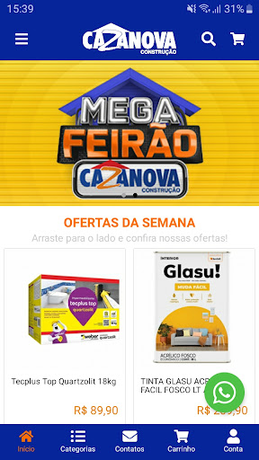 Android application Cazanova Construção screenshort