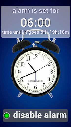 Android application Simplest Alarm-clock Ever screenshort