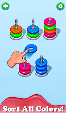 Color Hoop Sort Stack Puzzleのおすすめ画像4