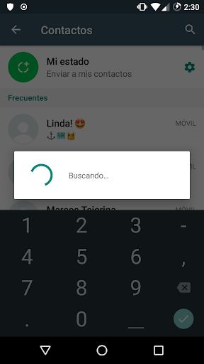 WP Without Contacts Screen 2