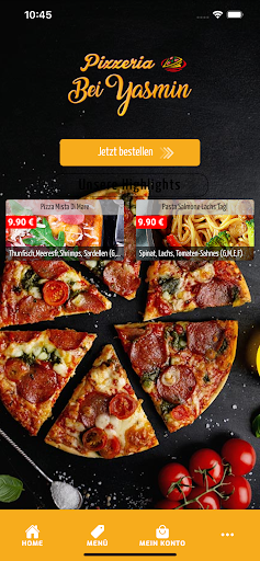 Android application Pizzeria bei Yasmin screenshort