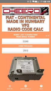 RADIO CODE for FIAT HUNGARY