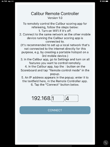 Calibur Remote Controller Screen 3