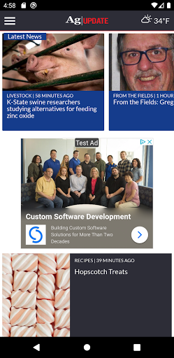 Screenshot of AgUpdate