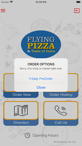 FLYING PIZZA Screen 2