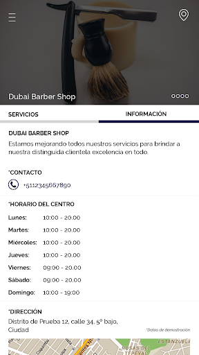 Android application Dubai Barber Shop screenshort