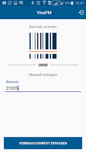 Visa FM Energiemanagement-App Screen 2