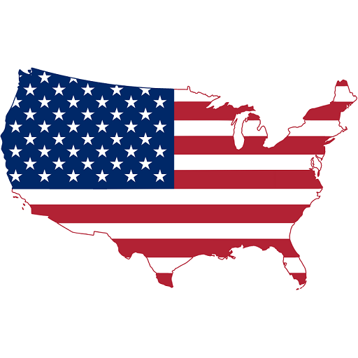 USA flag map  Icon