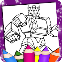 Glitter Robot Coloring Book