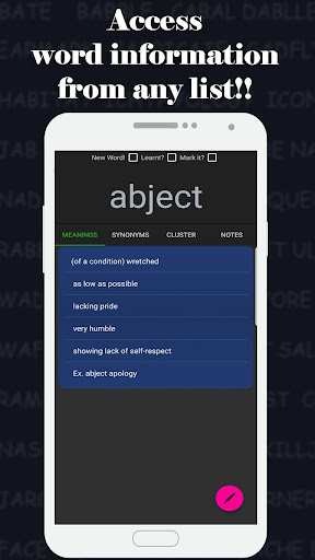 Synonym Clusters Screen 3