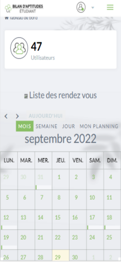 Bilan daptitudes étudiant Screen 3