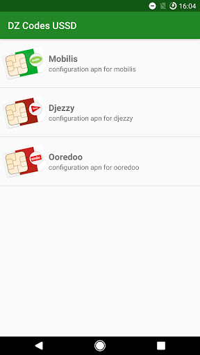 DZ Codes USSD Screen 3