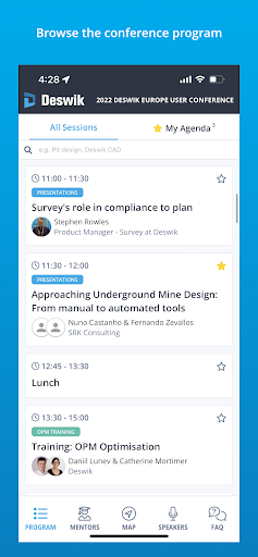 Android application Deswik Conference App screenshort
