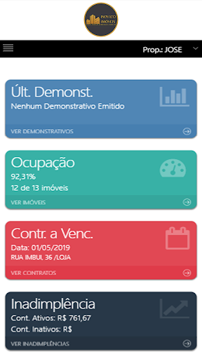 Android application Inovato Locações screenshort