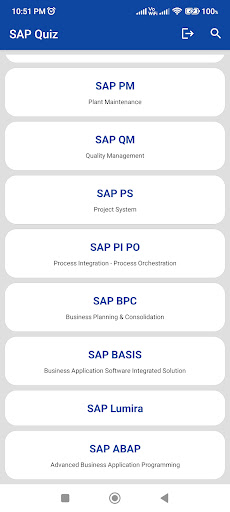 SAP Quiz Screen 2
