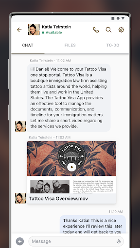 Tattoo Visa Screen 3