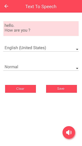 Android application Speech to Text and Text to Spe screenshort