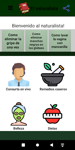 Android application Remedios Caseros 100%naturales screenshort