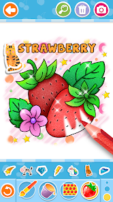 Fruits and Vegetables Coloring Game for Kids  screenshots 1