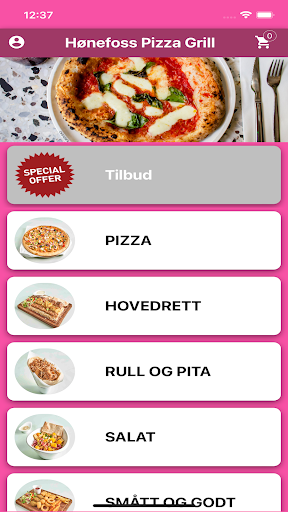 Android application Hønefoss Pizza Grill screenshort