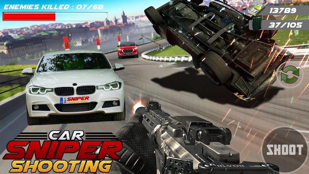 Car Racing Sniper Vs Thieves - Shooting Race games 8 APK + Мод (Unlimited money) за Android