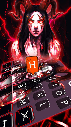 Evil Demon Girl Keyboard Theme Screen 3