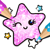 Kawaii Coloring Book Sparkle icon