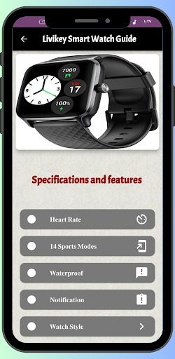 Livikey Smart Watch Guide Screen 2