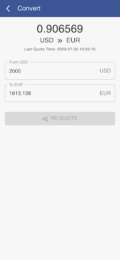 USD to Euro Screen 3
