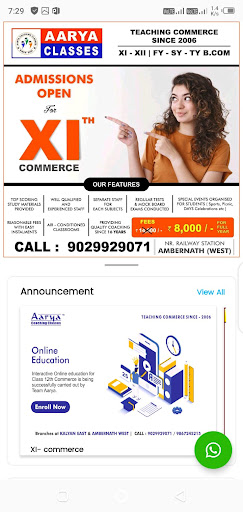 Aarya Coaching Classes Screen 3