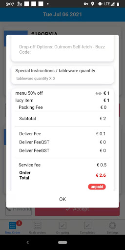 HiWorld Food Driver Screen 3