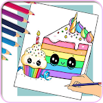 Cover Image of ดาวน์โหลด How To Draw Cute Cake  APK