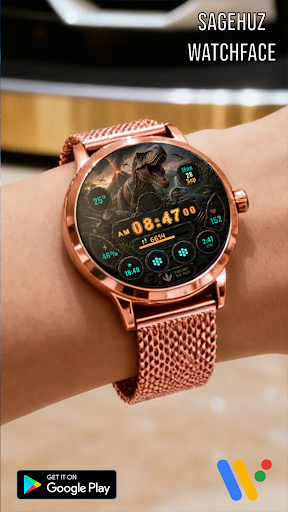 A017 Dinosaur watchface screenshot 2