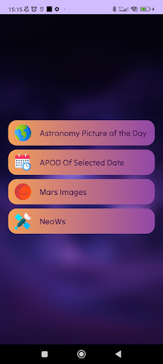 Android application Dele Space App screenshort