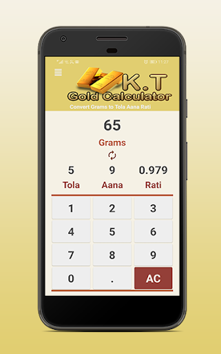 KT Gold Calculator Screenshot 1 - AppWisp.com