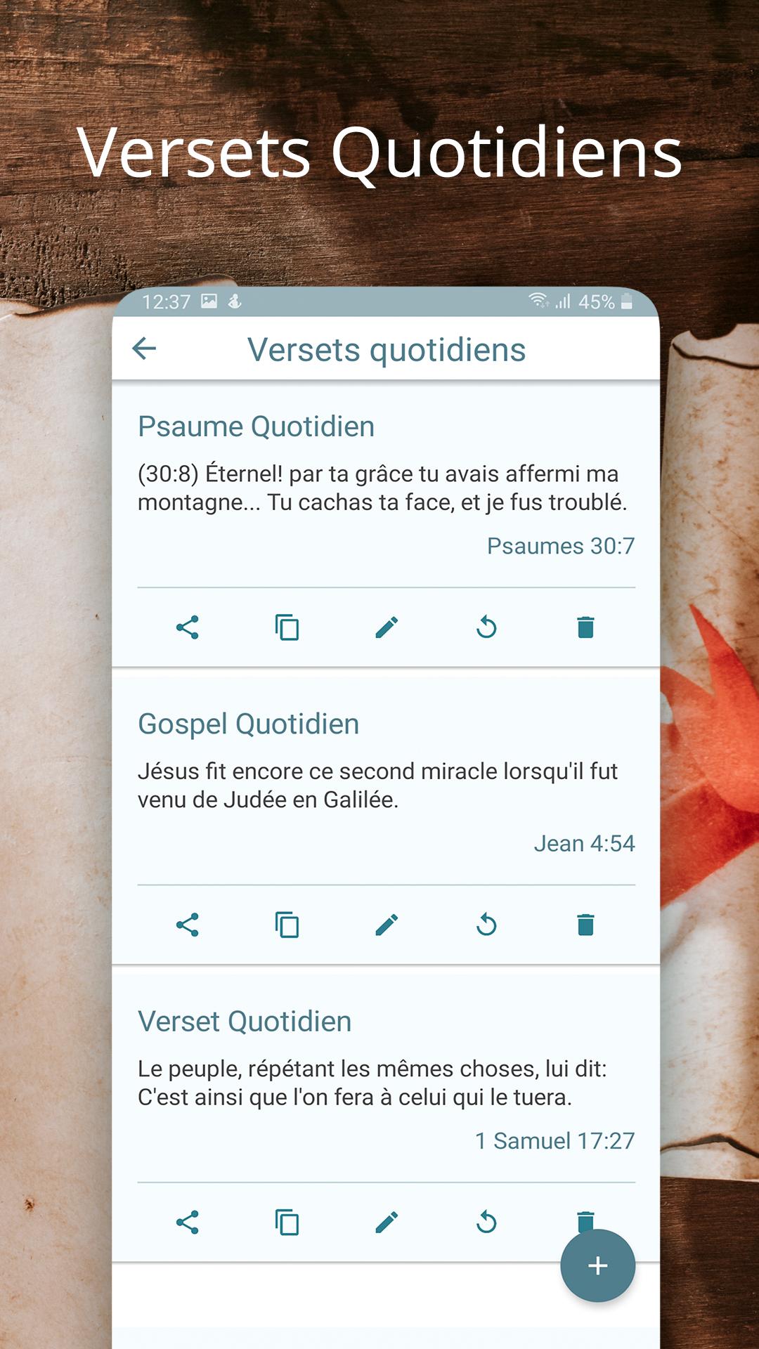 Android application La Bible Louis Segond en Français Gratuit screenshort