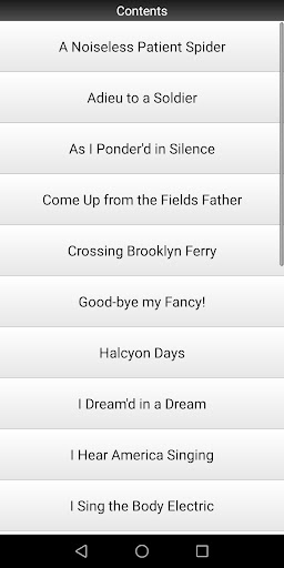Walt Whitman Poems Screen 2