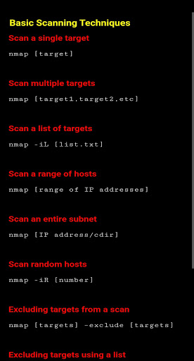 Nmap commands and Cheatsheet Tutorial Offline