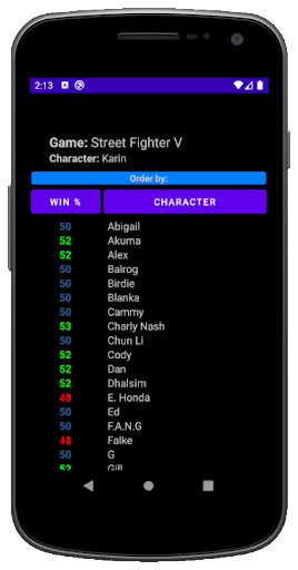 MatchUp | Fighting Games Screen 2