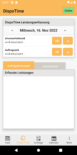 DispoCalc Mobile for Employees Screen 3