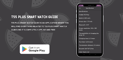T55 Plus Smart Watch Guide Screen 3